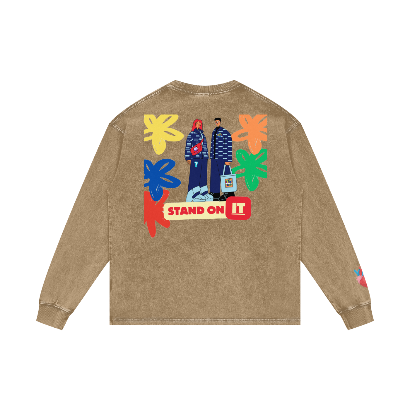 Acid Wash Oversize Long Sleeve T-Shirt