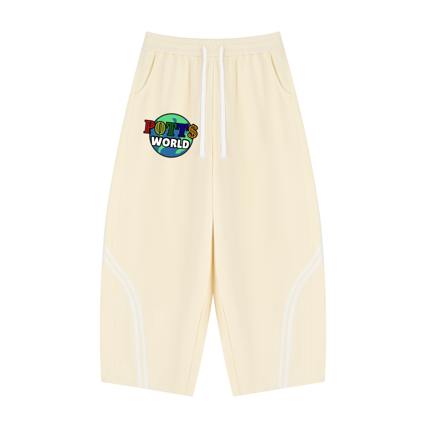Unisex Wide Leg Piping Sweatpants