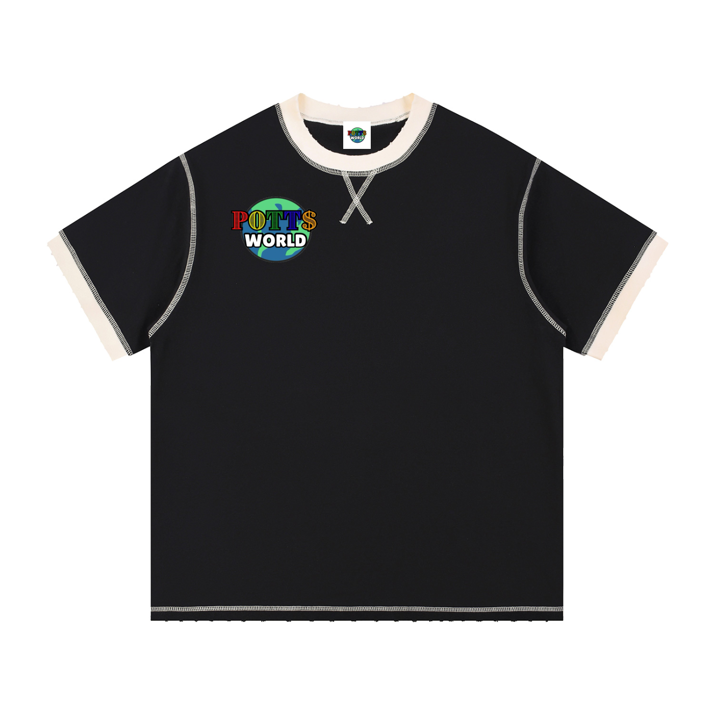 Contrast-Stitched Cotton T-Shirt
