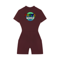 Quarter-Zip PW Sleeve Romper
