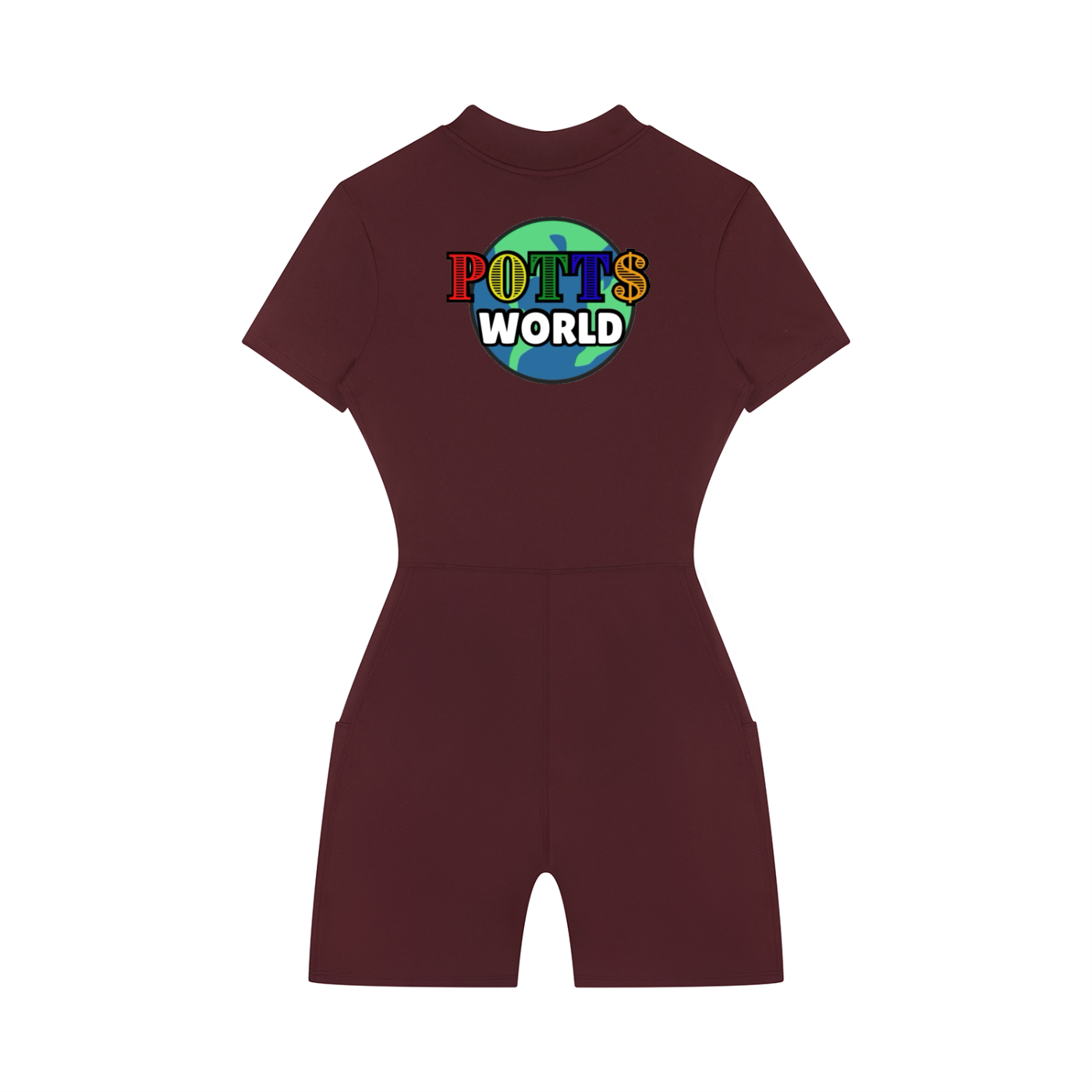 Quarter-Zip PW Sleeve Romper