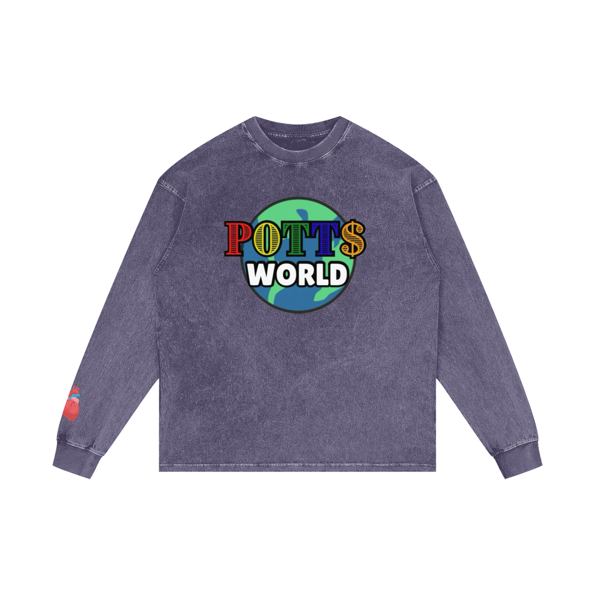 Acid Wash Oversize Long Sleeve T-Shirt