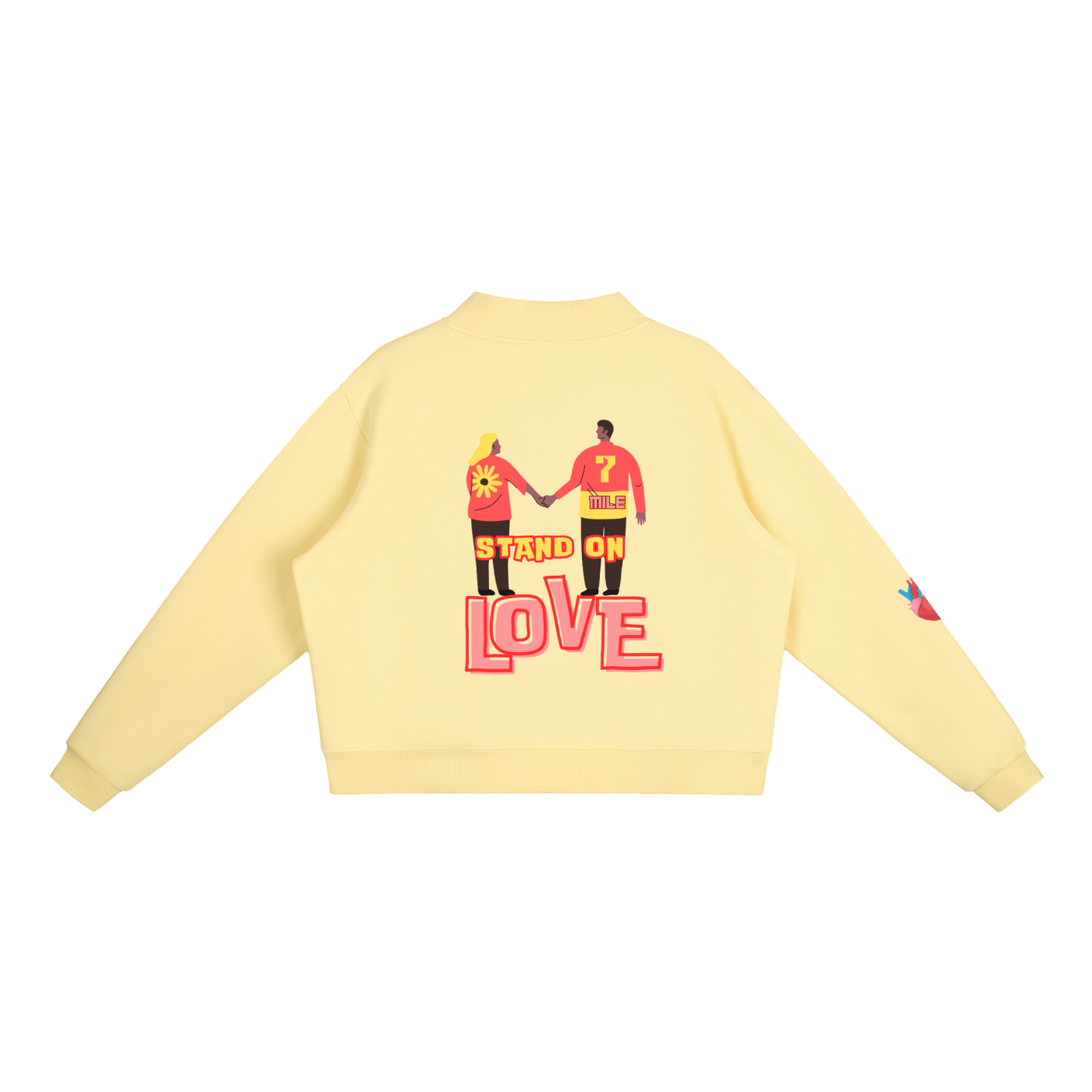 Essential Fleece Mock-Neck Crew Sweatshirt