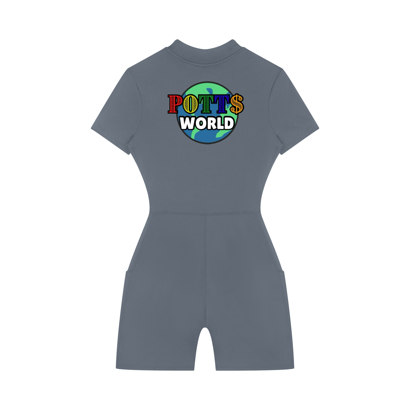 Quarter-Zip PW Sleeve Romper