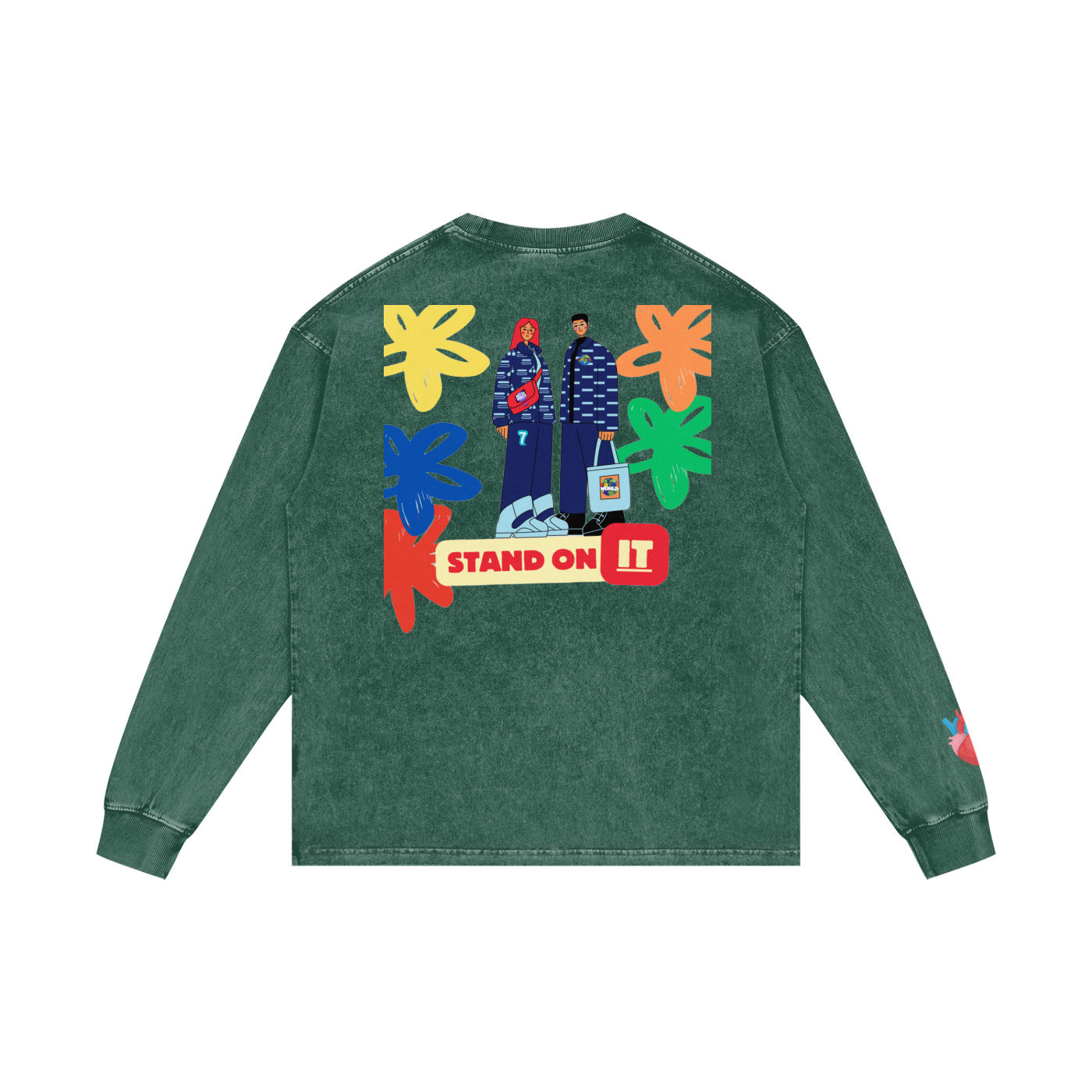 Acid Wash Oversize Long Sleeve T-Shirt