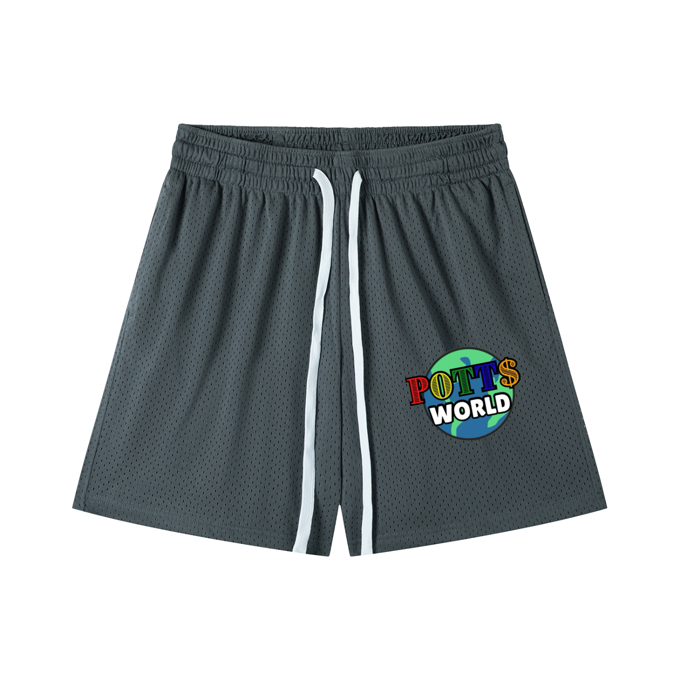 Mesh Drawstring Shorts