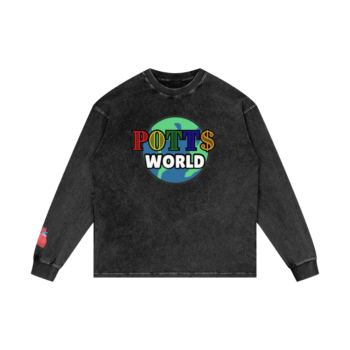 Acid Wash Oversize Long Sleeve T-Shirt