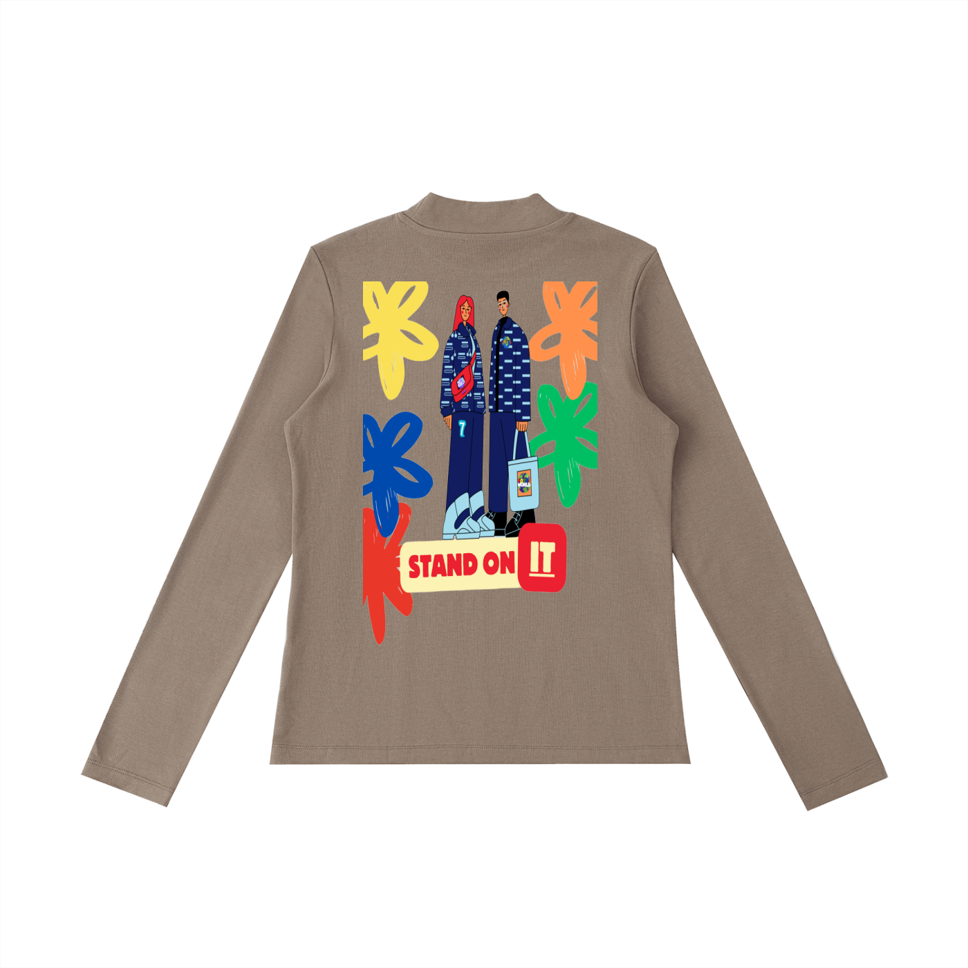 Essential Mock Neck Long Sleeve T-Shirt