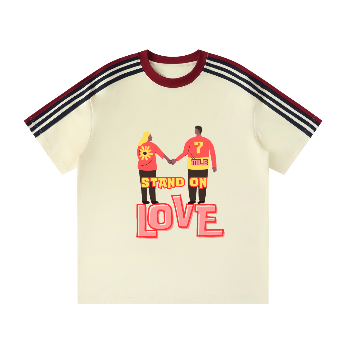 Unisex Colorblock Striped T-Shirt