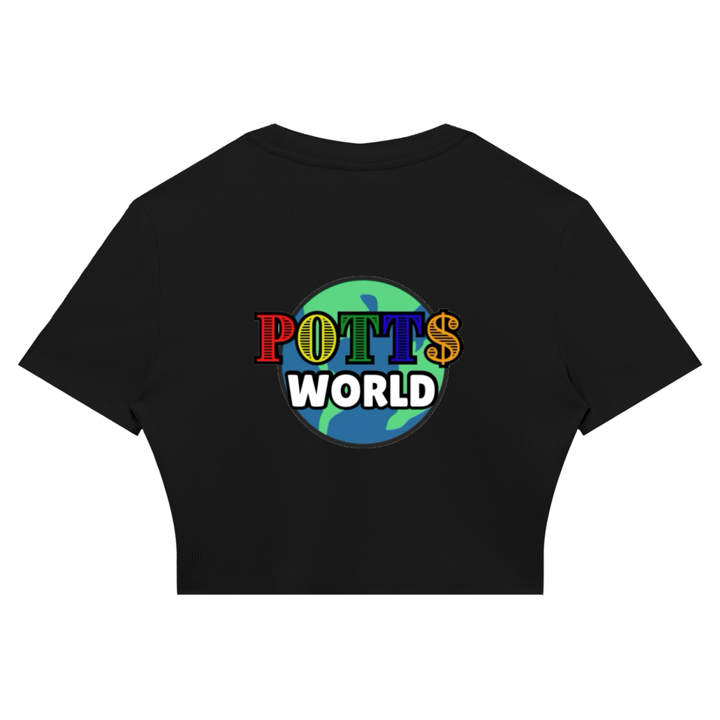 Women's Slim Ribbed Crop T-Shirt