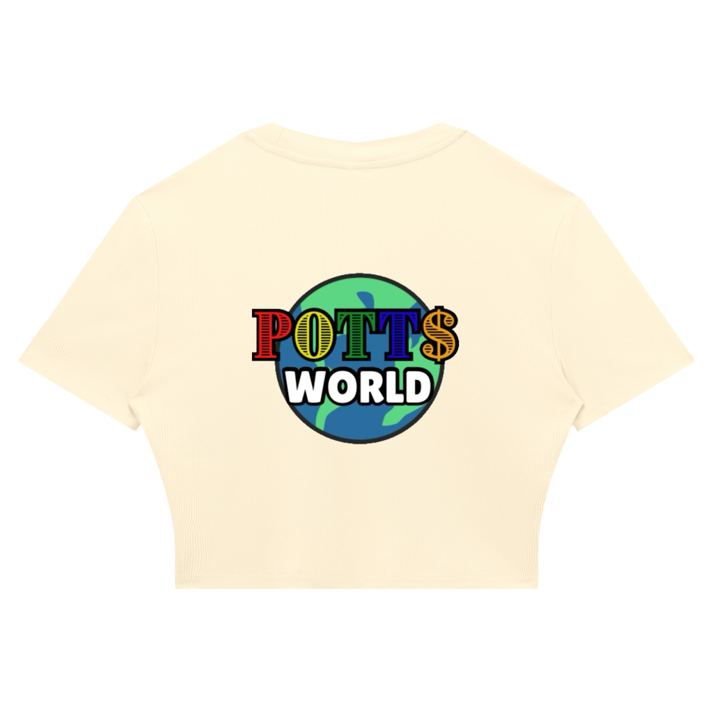 Women's Slim Ribbed Crop T-Shirt