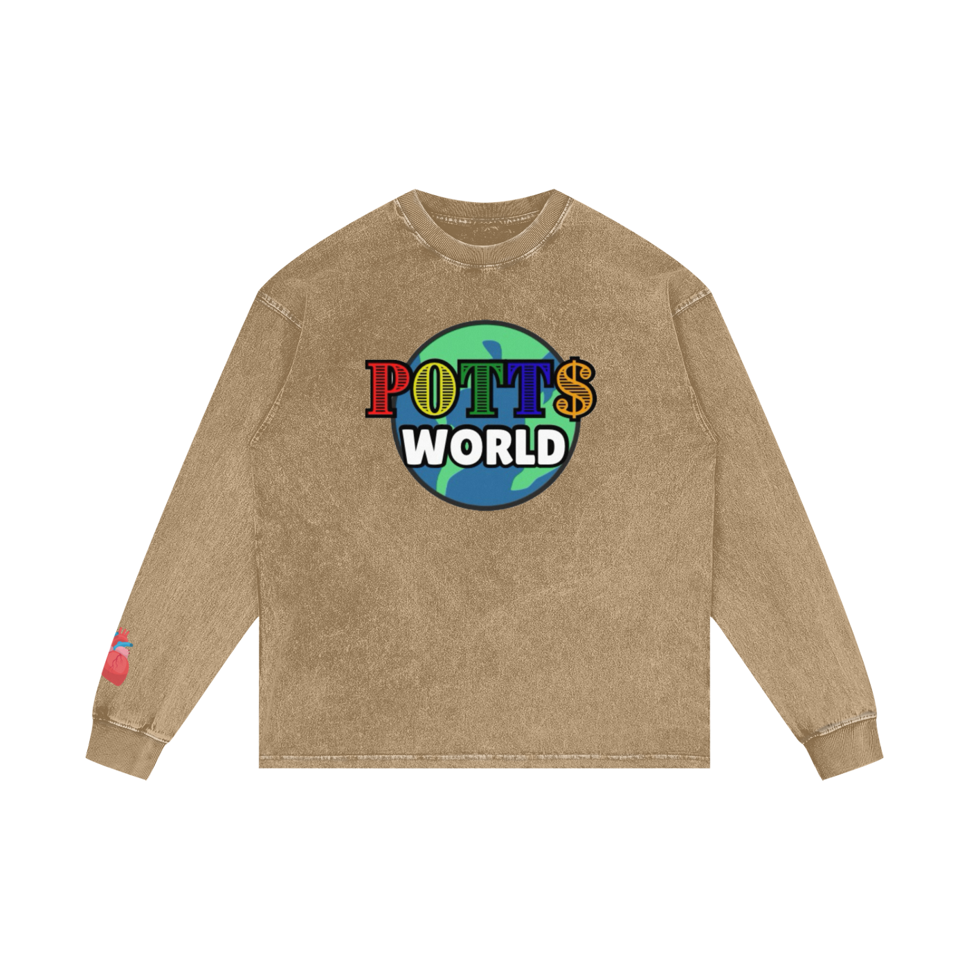 Acid Wash Oversize Long Sleeve T-Shirt