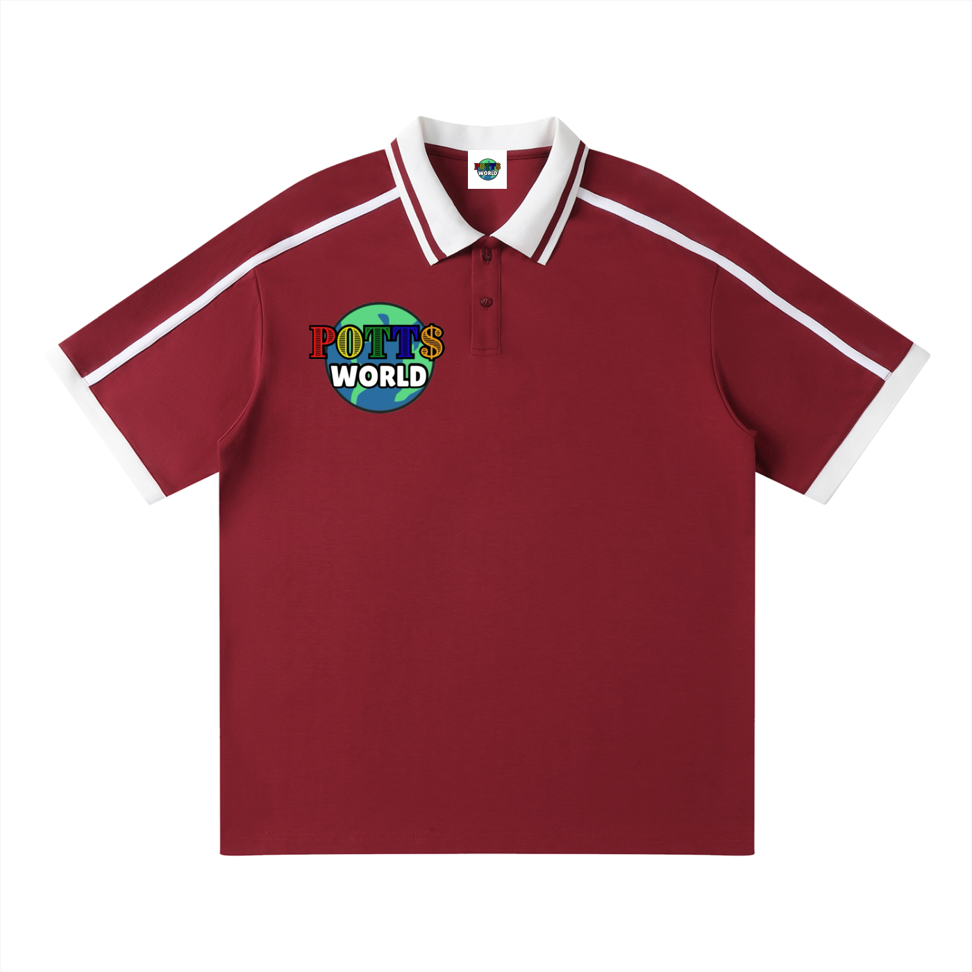 Unisex Contrast Piping Polo Shirt