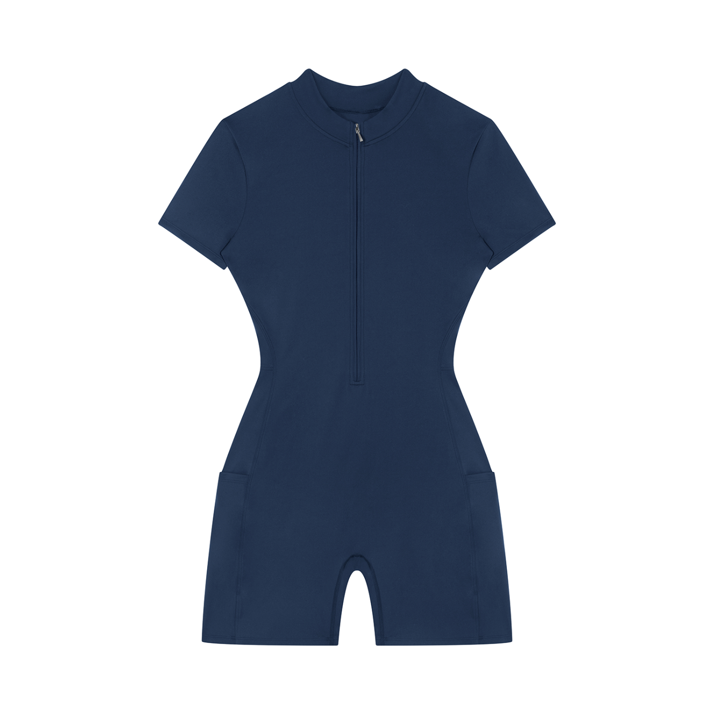 Quarter-Zip PW Sleeve Romper