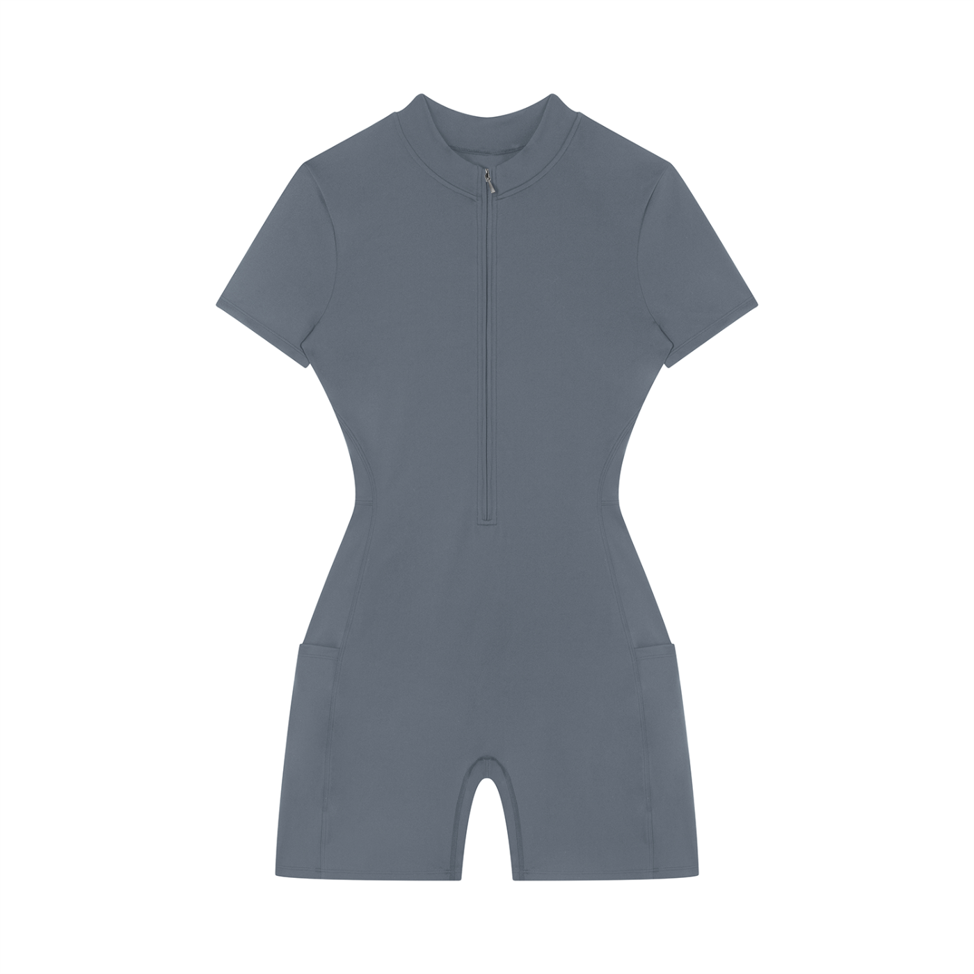 Quarter-Zip PW Sleeve Romper