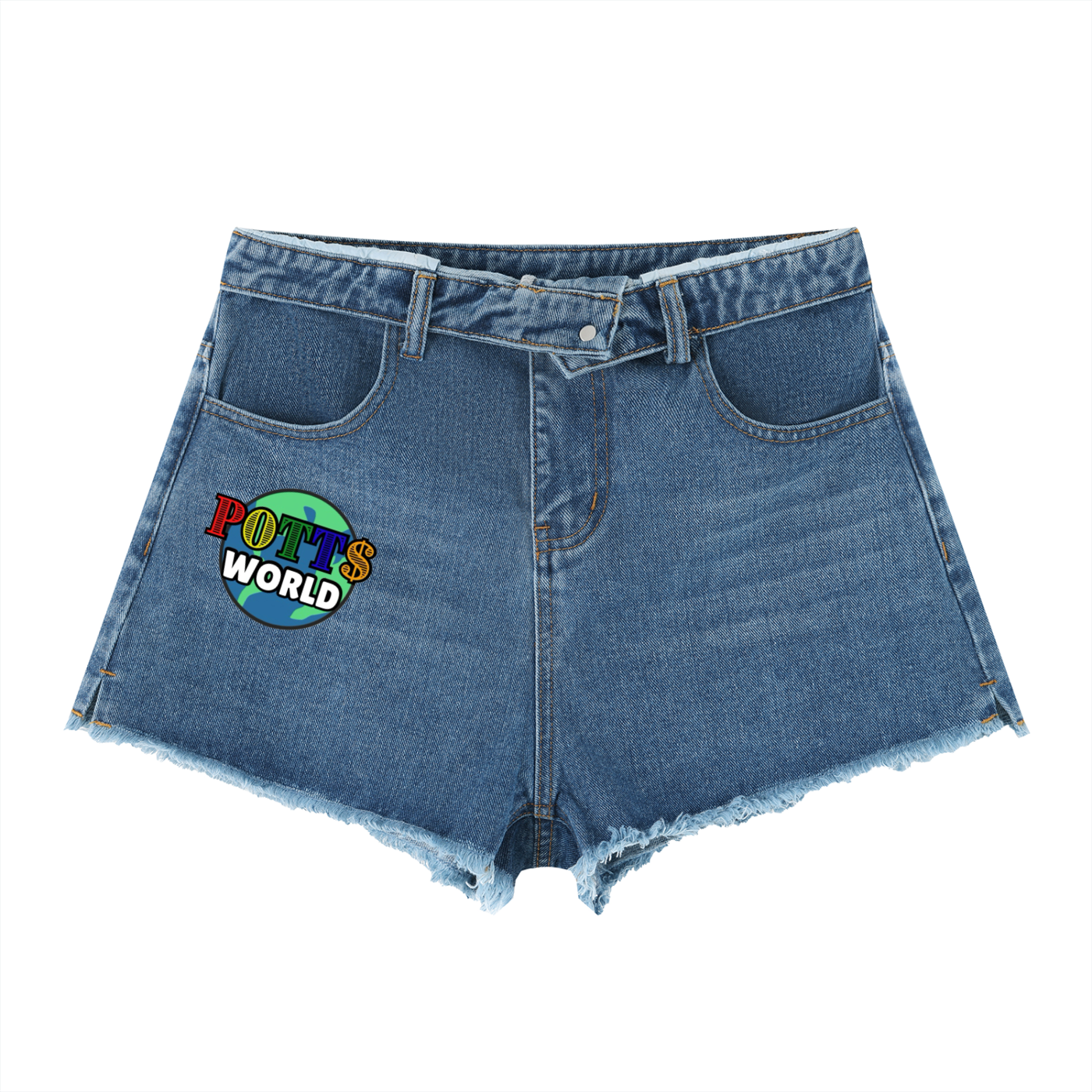 Women’s Vintage Wash High Rise Denim Shorts