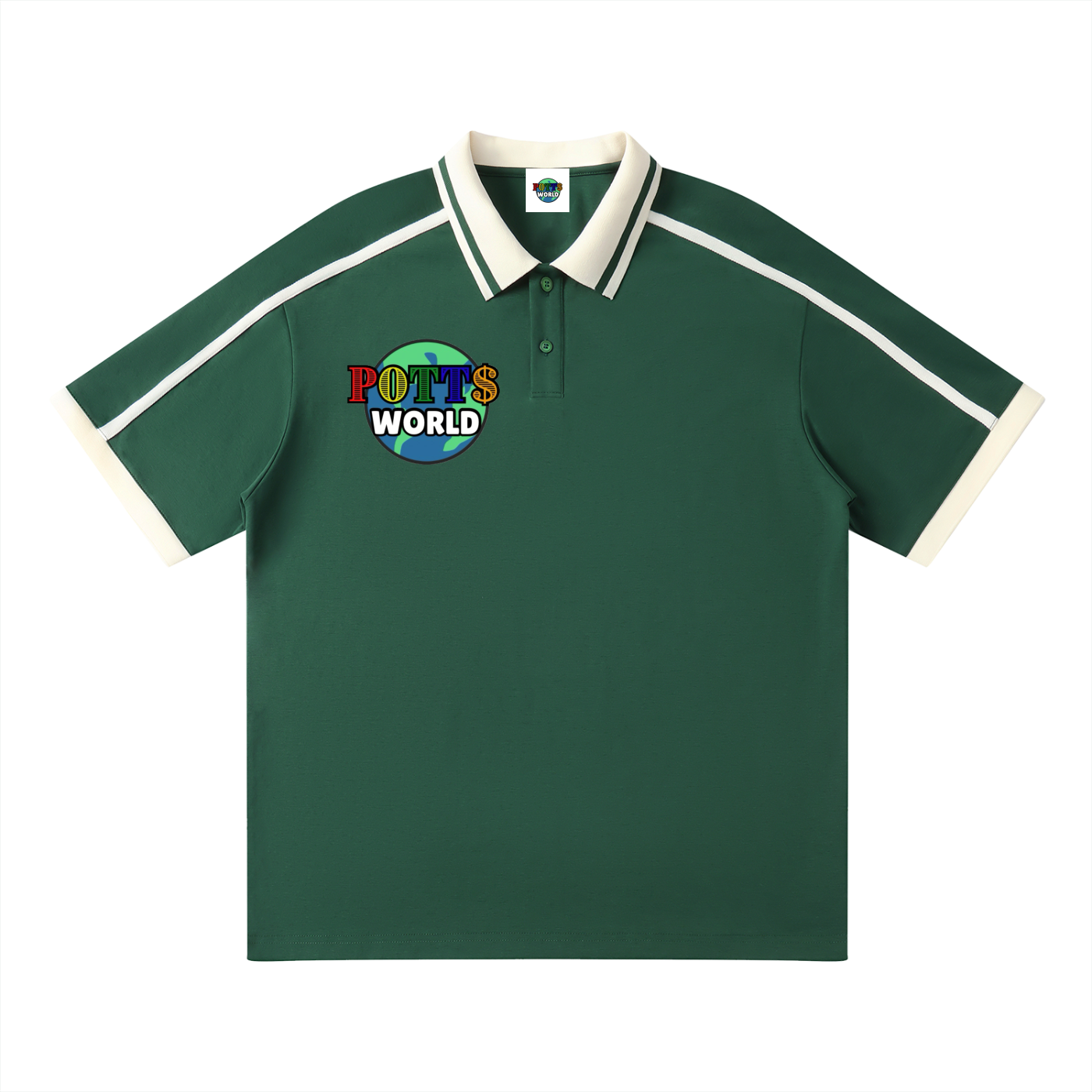 Unisex Contrast Piping Polo Shirt