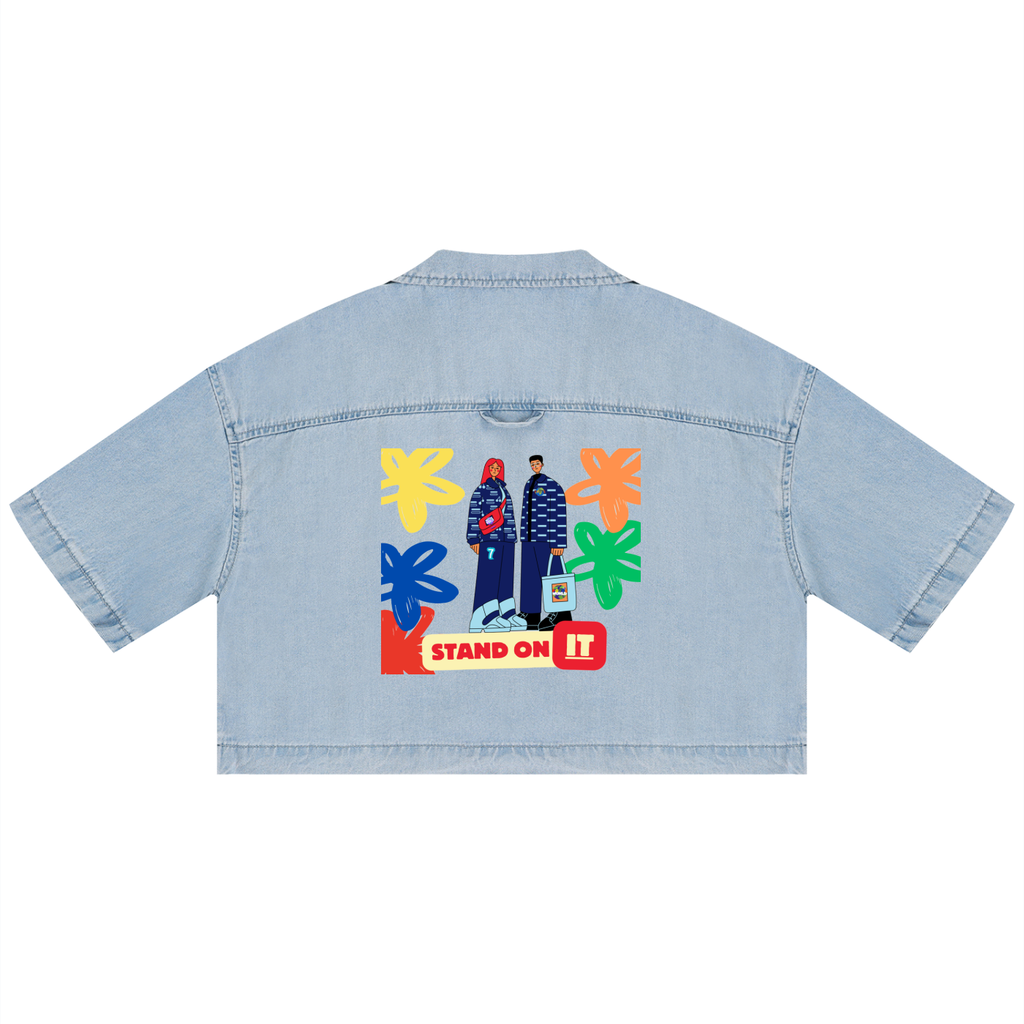 Women's PW denim Cropped Shirt