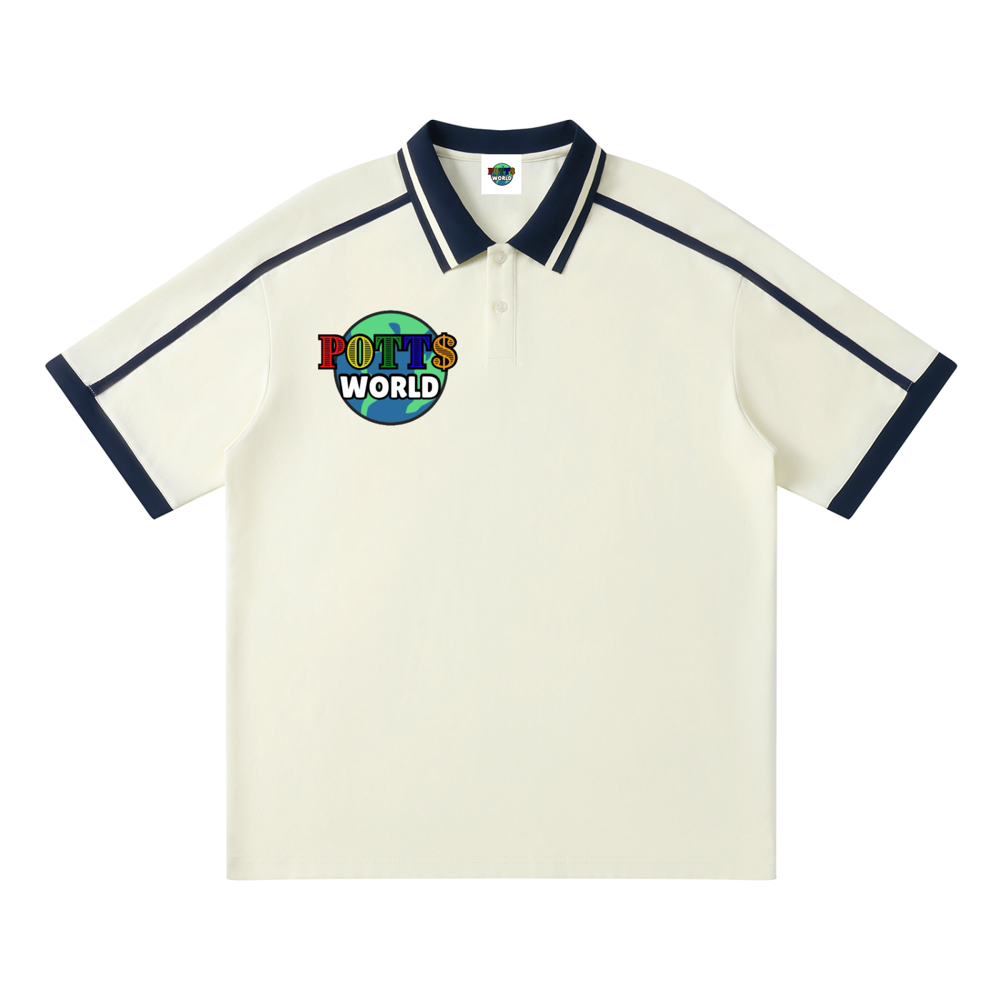 Unisex Contrast Piping Polo Shirt