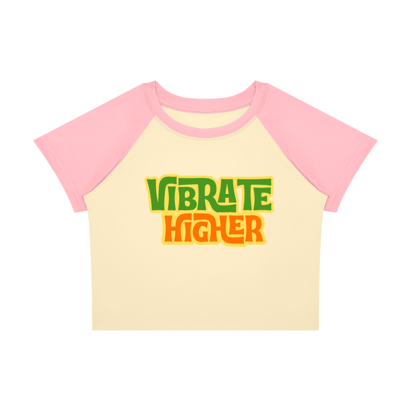 Women’s Raglan "Vibrate Higher" Block Baby T-Shirt