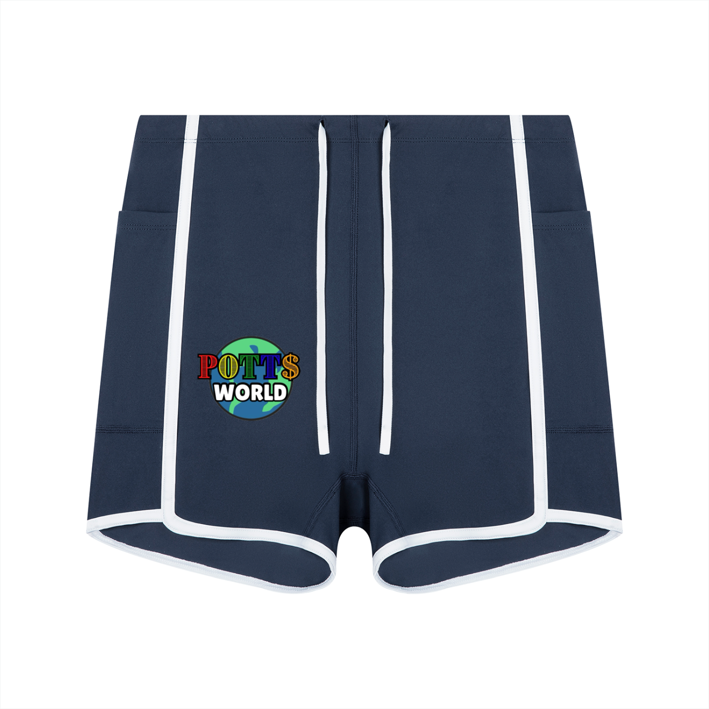 Women's High Rise Color Block Yoga Shorts