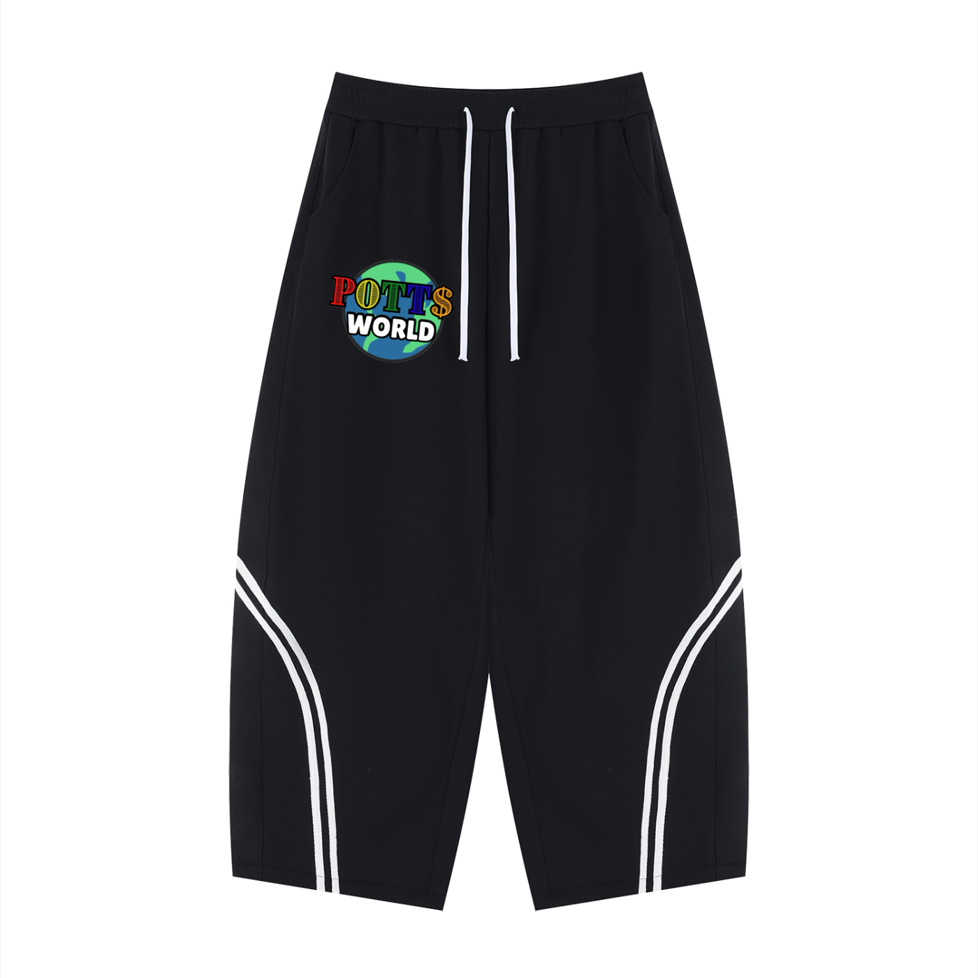 Unisex Wide Leg Piping Sweatpants