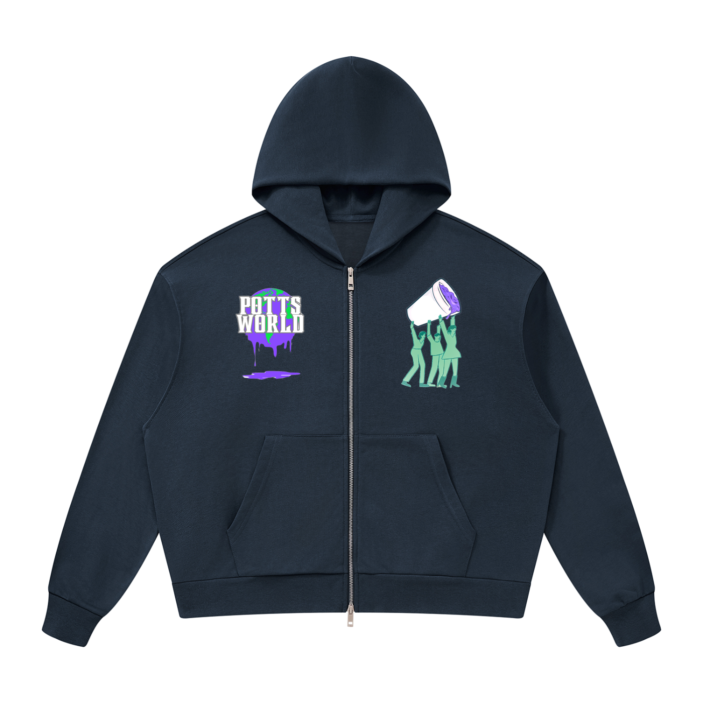 PW Unisex "LEAN"  Full Zip Hoodie