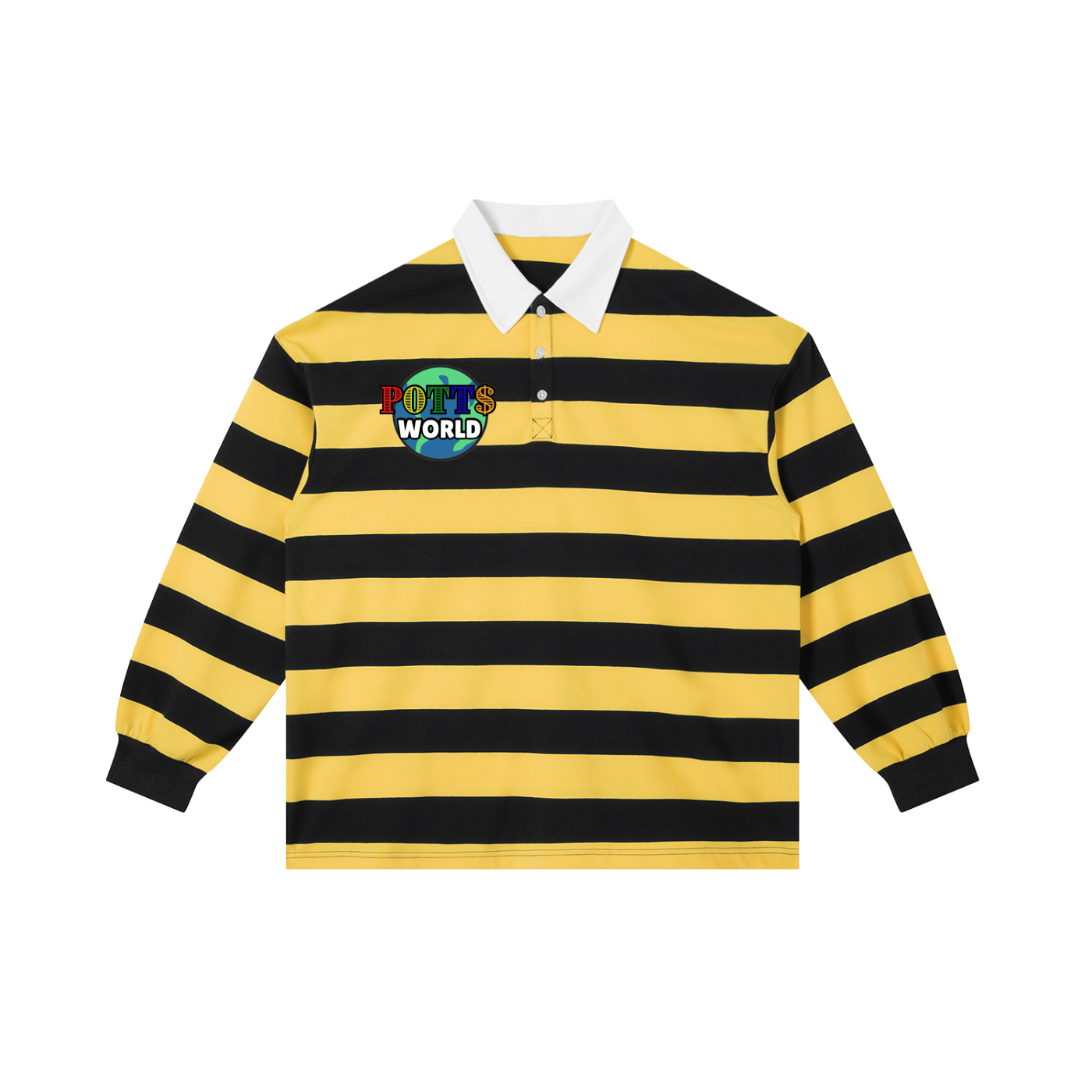 Color Block Stripe Polo Shirt