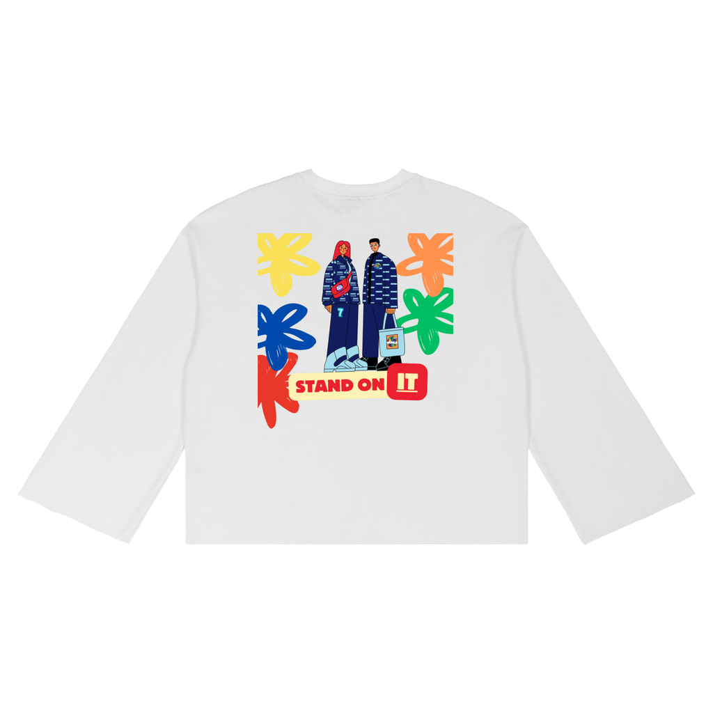 Unisex Waffle Raw Edge T-Shirt