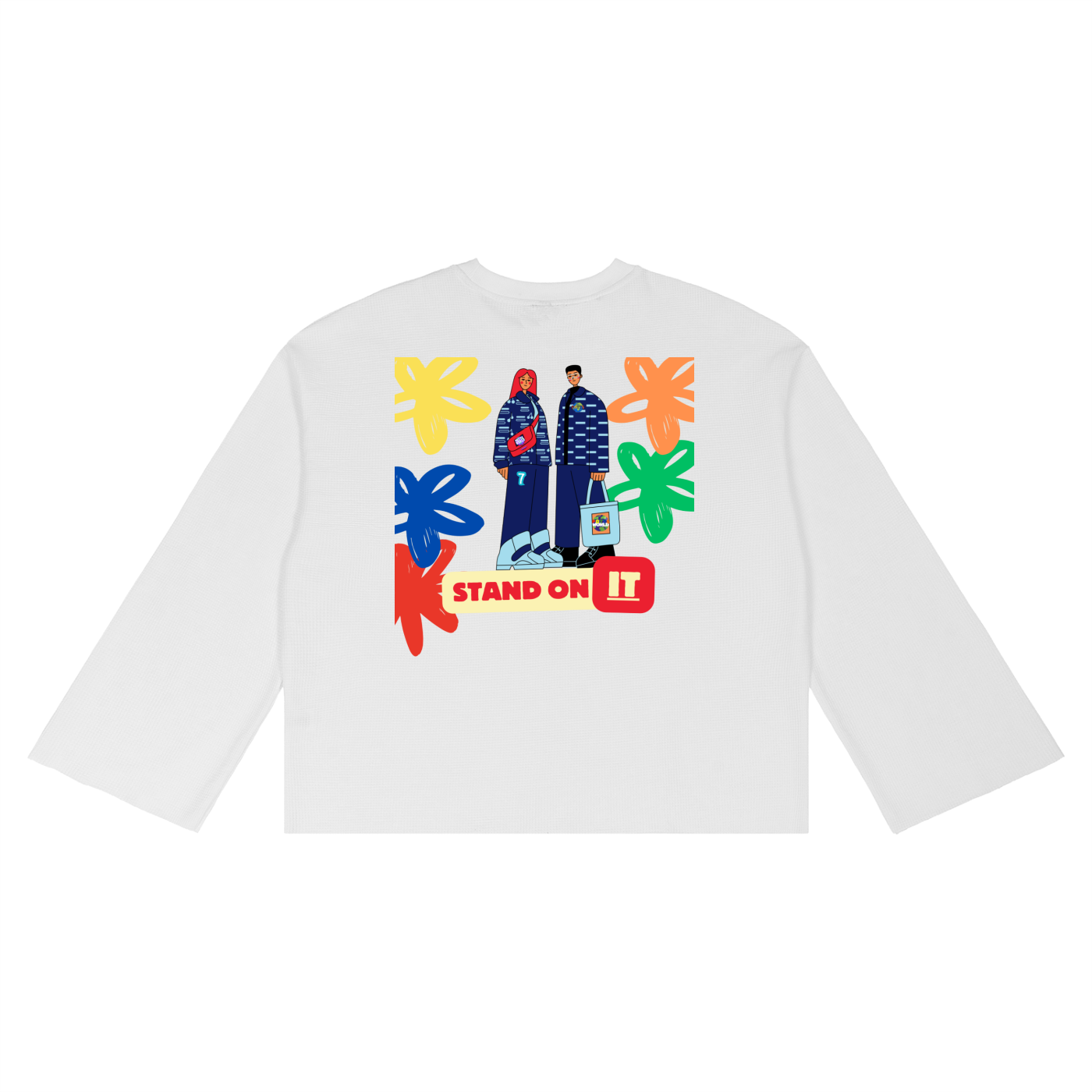 Unisex Waffle Raw Edge T-Shirt