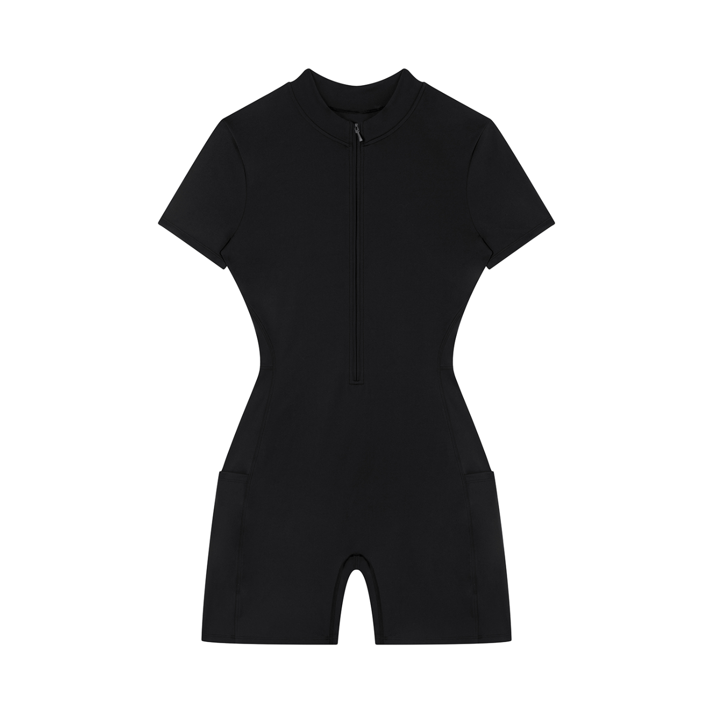 Quarter-Zip PW Sleeve Romper
