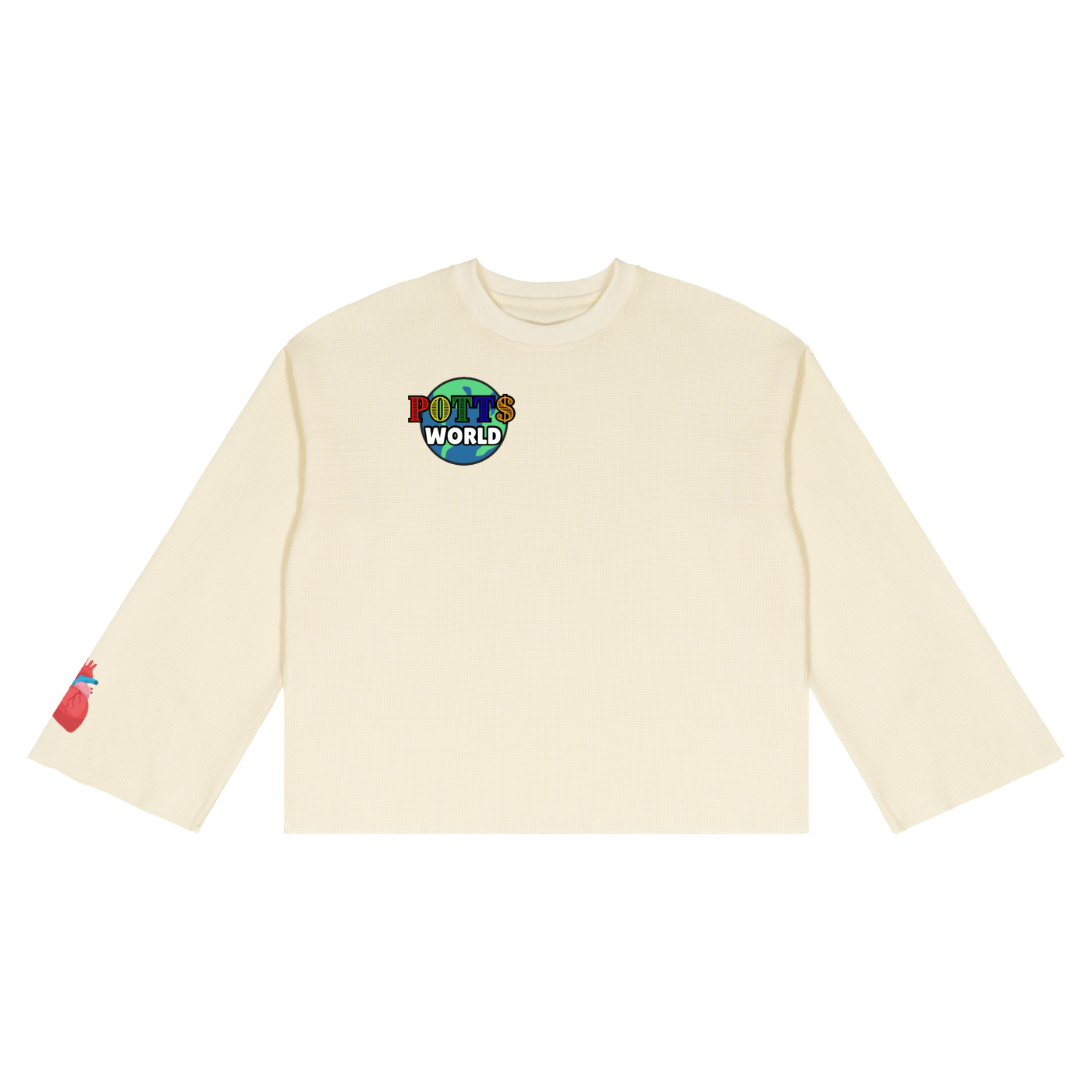 Unisex Waffle Raw Edge T-Shirt