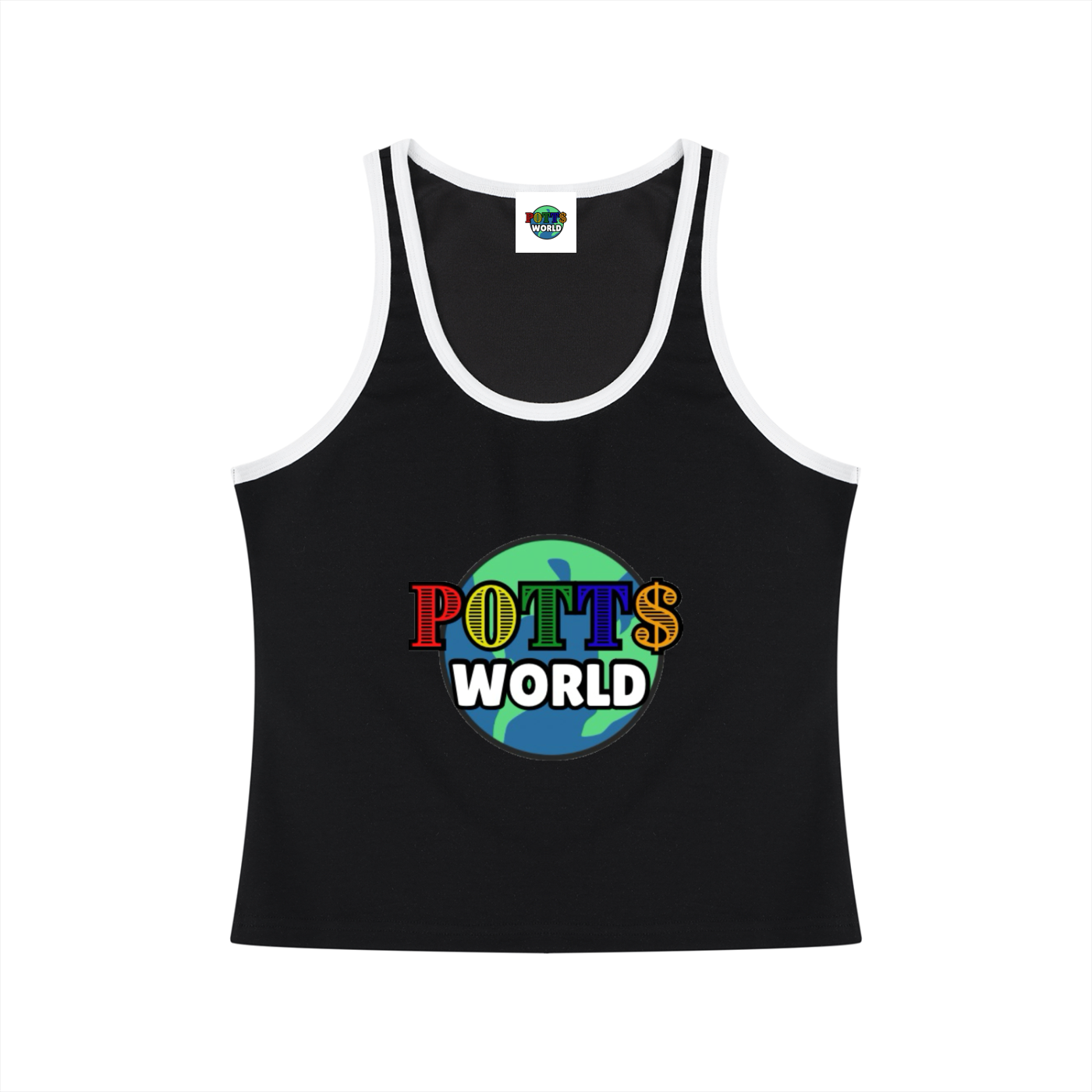 Women's Color Block Cropped Tank Top