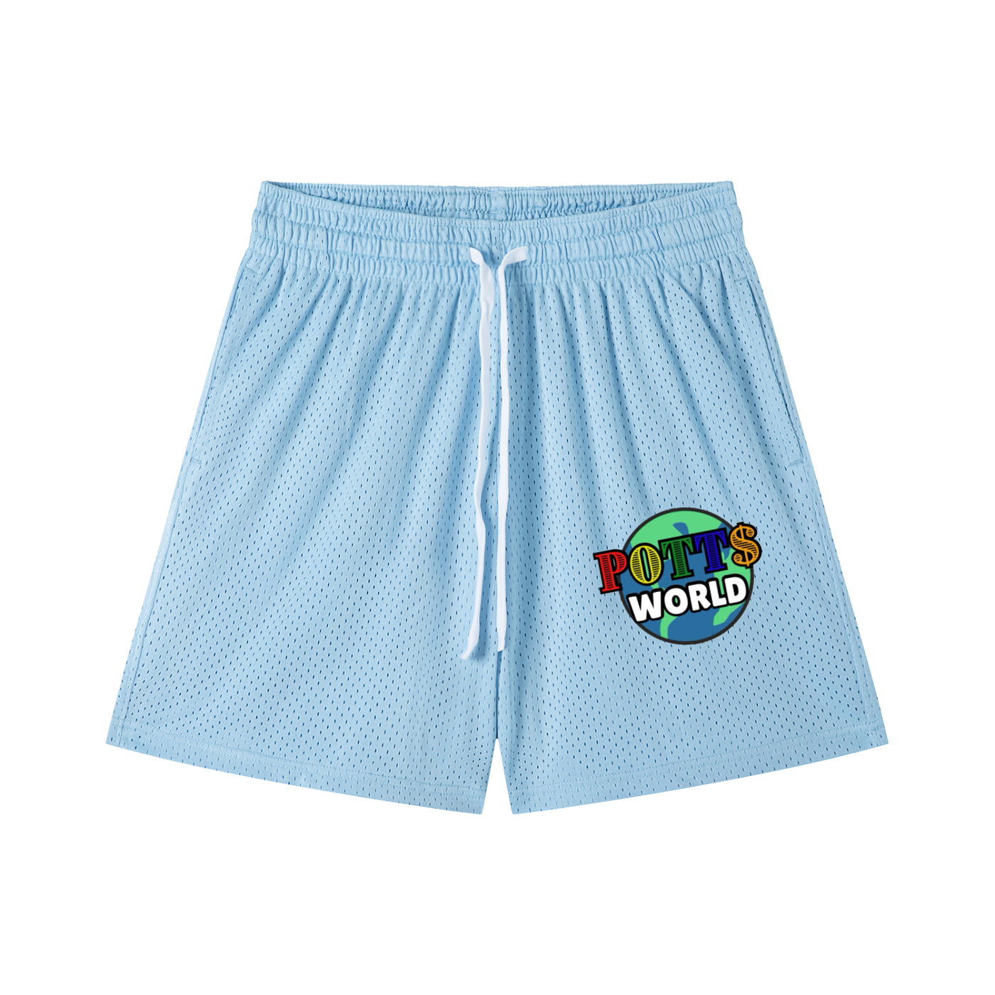 Mesh Drawstring Shorts