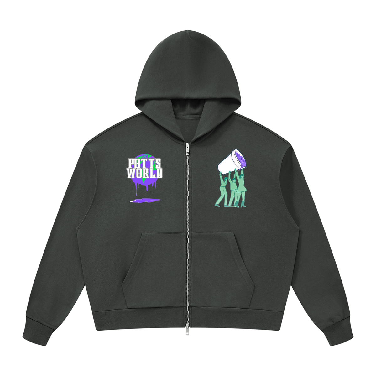PW Unisex "LEAN"  Full Zip Hoodie
