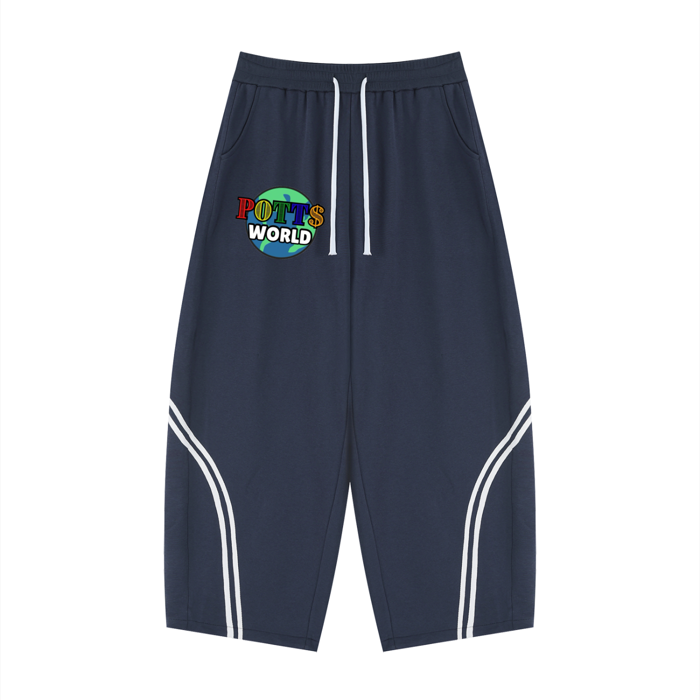 Unisex Wide Leg Piping Sweatpants