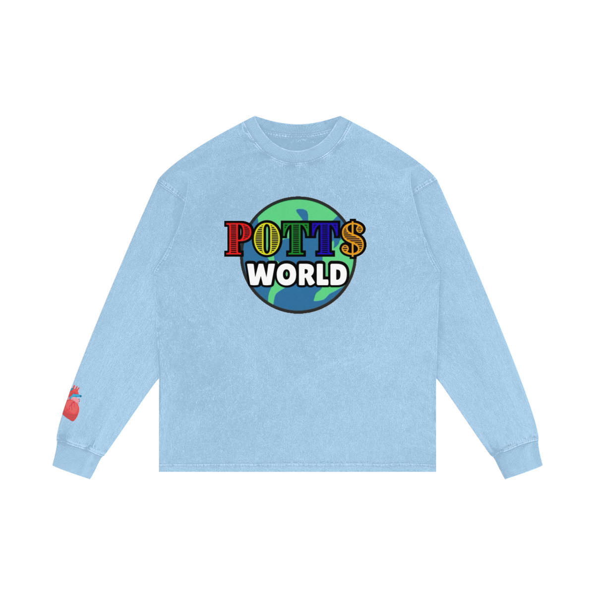 Acid Wash Oversize Long Sleeve T-Shirt
