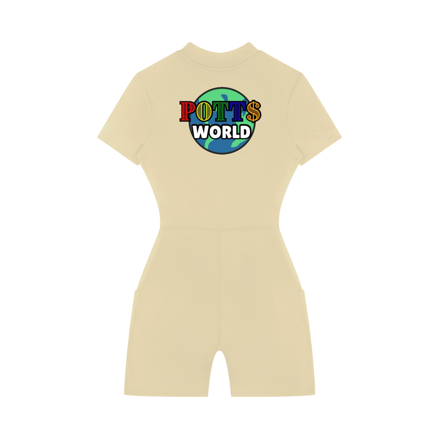 Quarter-Zip PW Sleeve Romper