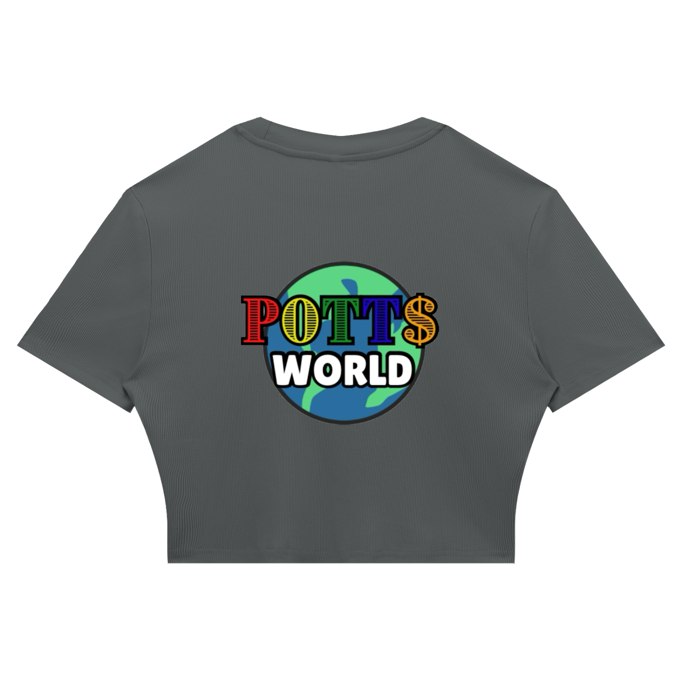 Women's Slim Ribbed Crop T-Shirt