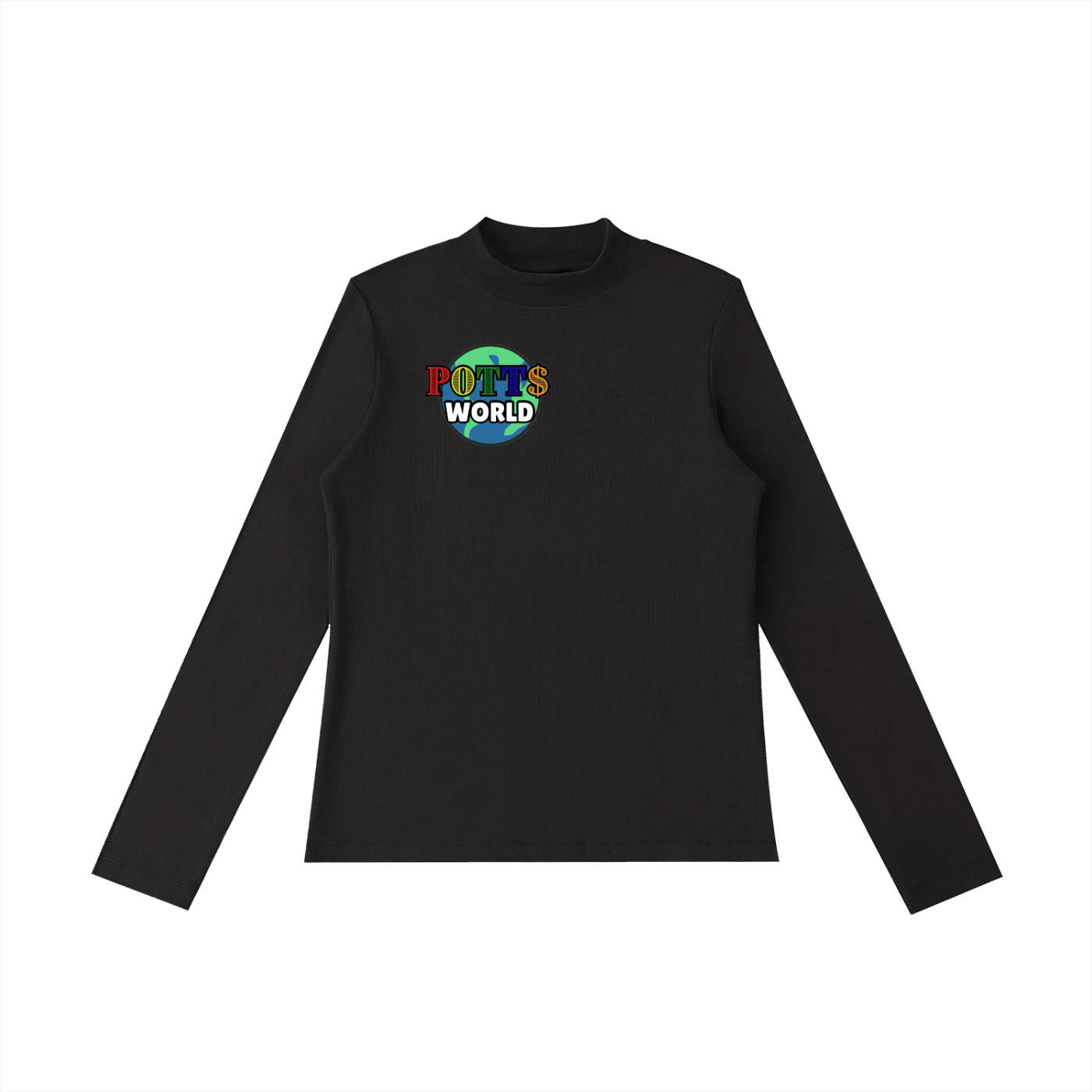 Essential Mock Neck Long Sleeve T-Shirt