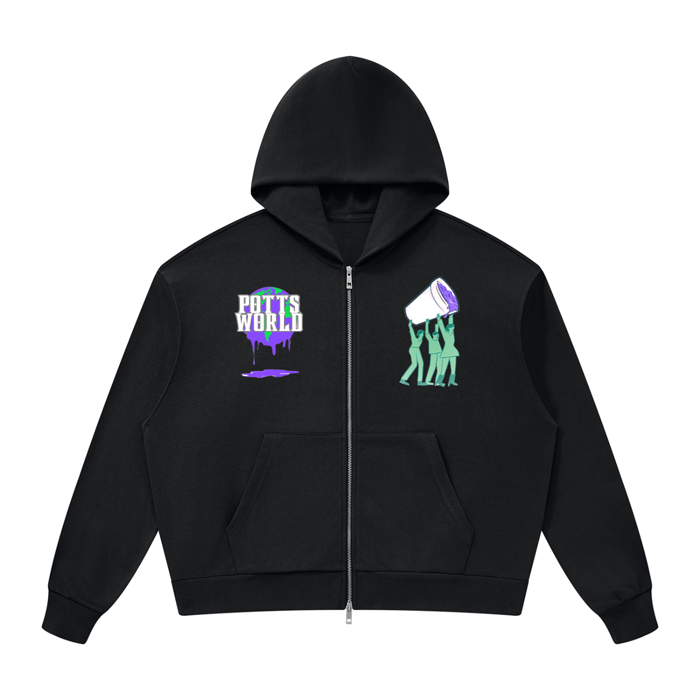 PW Unisex "LEAN"  Full Zip Hoodie