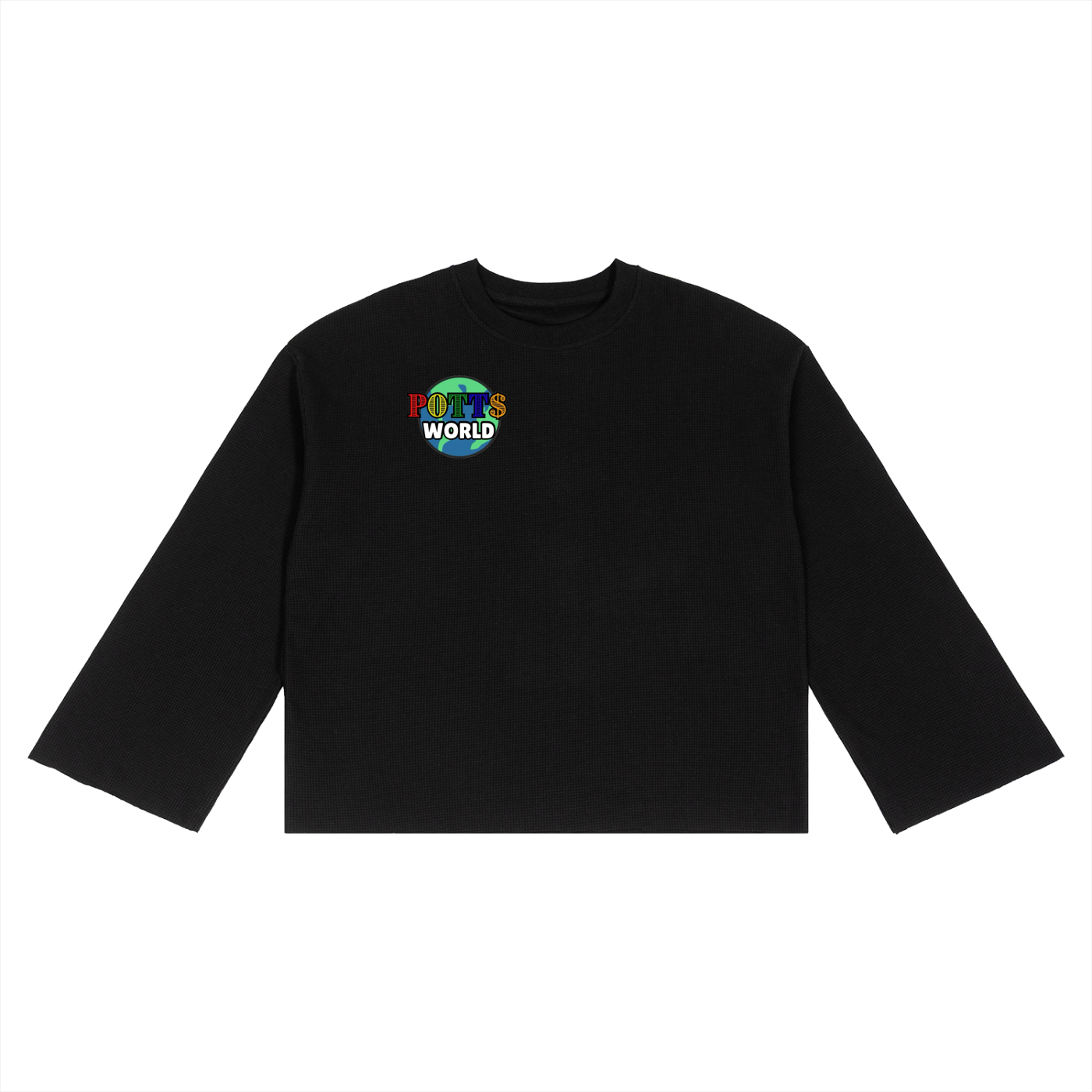 Unisex Waffle Raw Edge T-Shirt