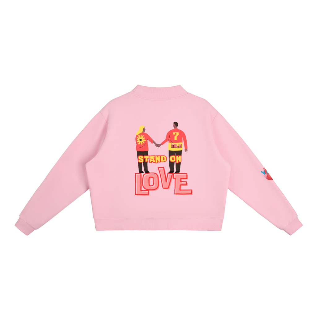 PW Fleece Mock-Neck Crew Sweatshirt