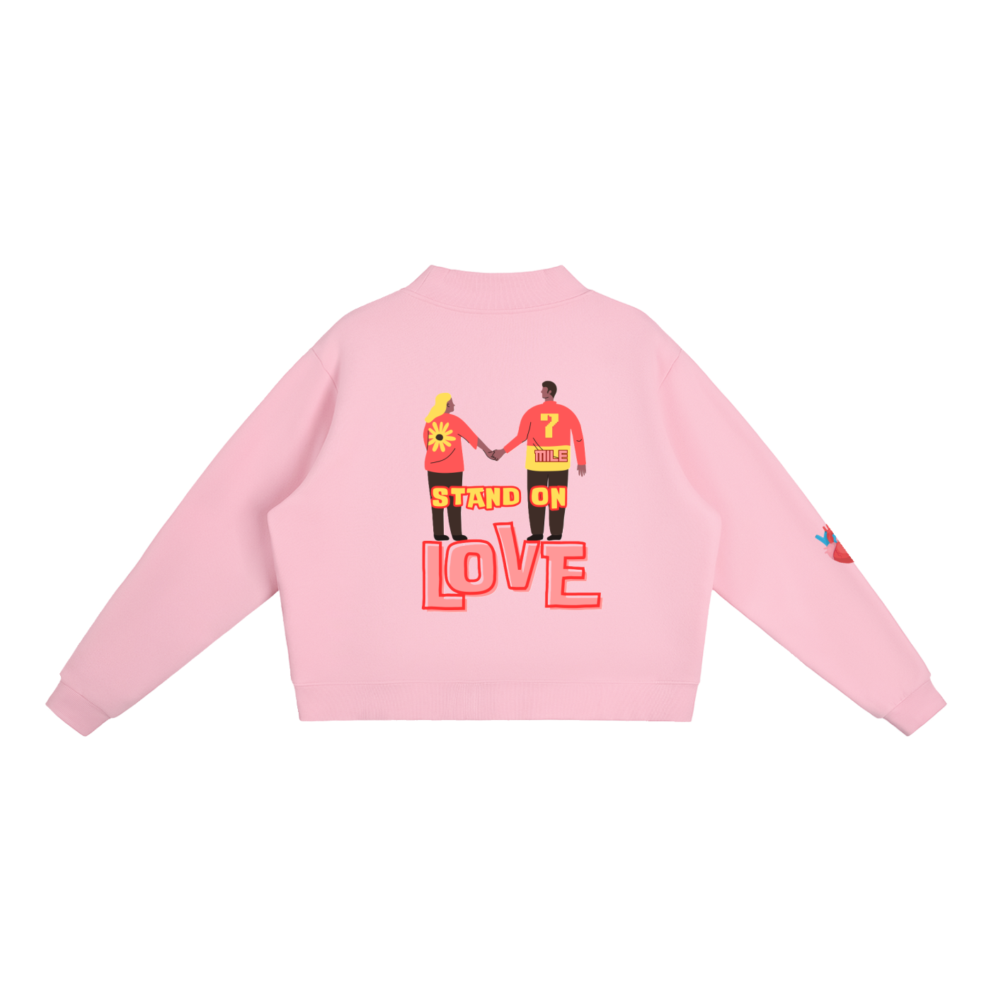 Essential Fleece Mock-Neck Crew Sweatshirt