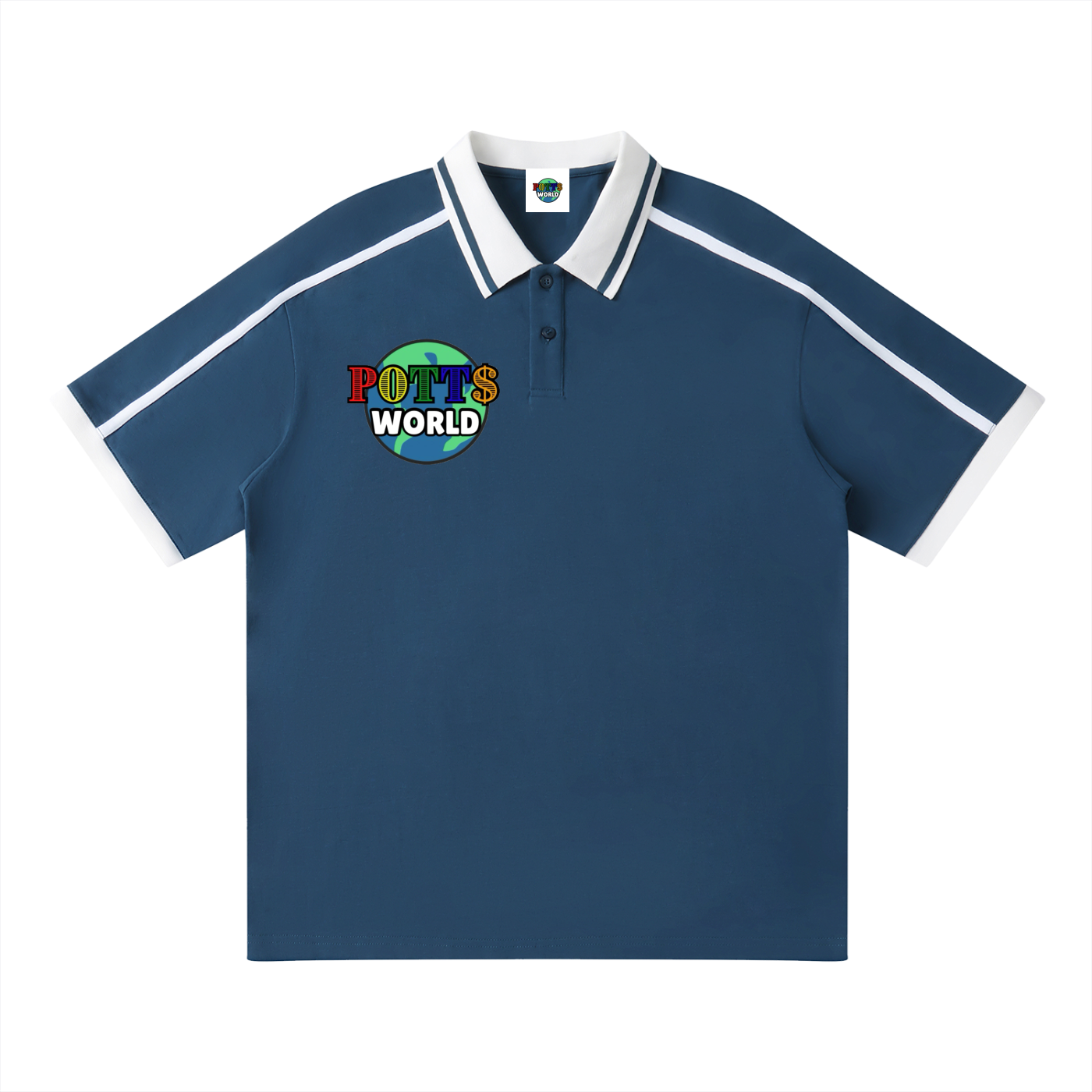 Unisex Contrast Piping Polo Shirt