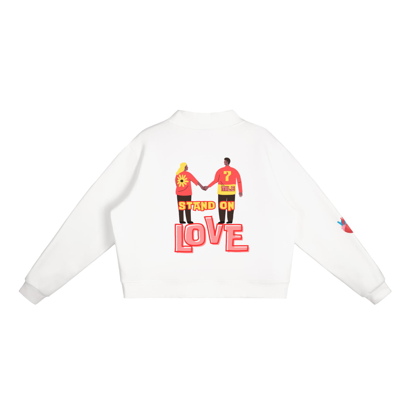 PW Fleece Mock-Neck Crew Sweatshirt