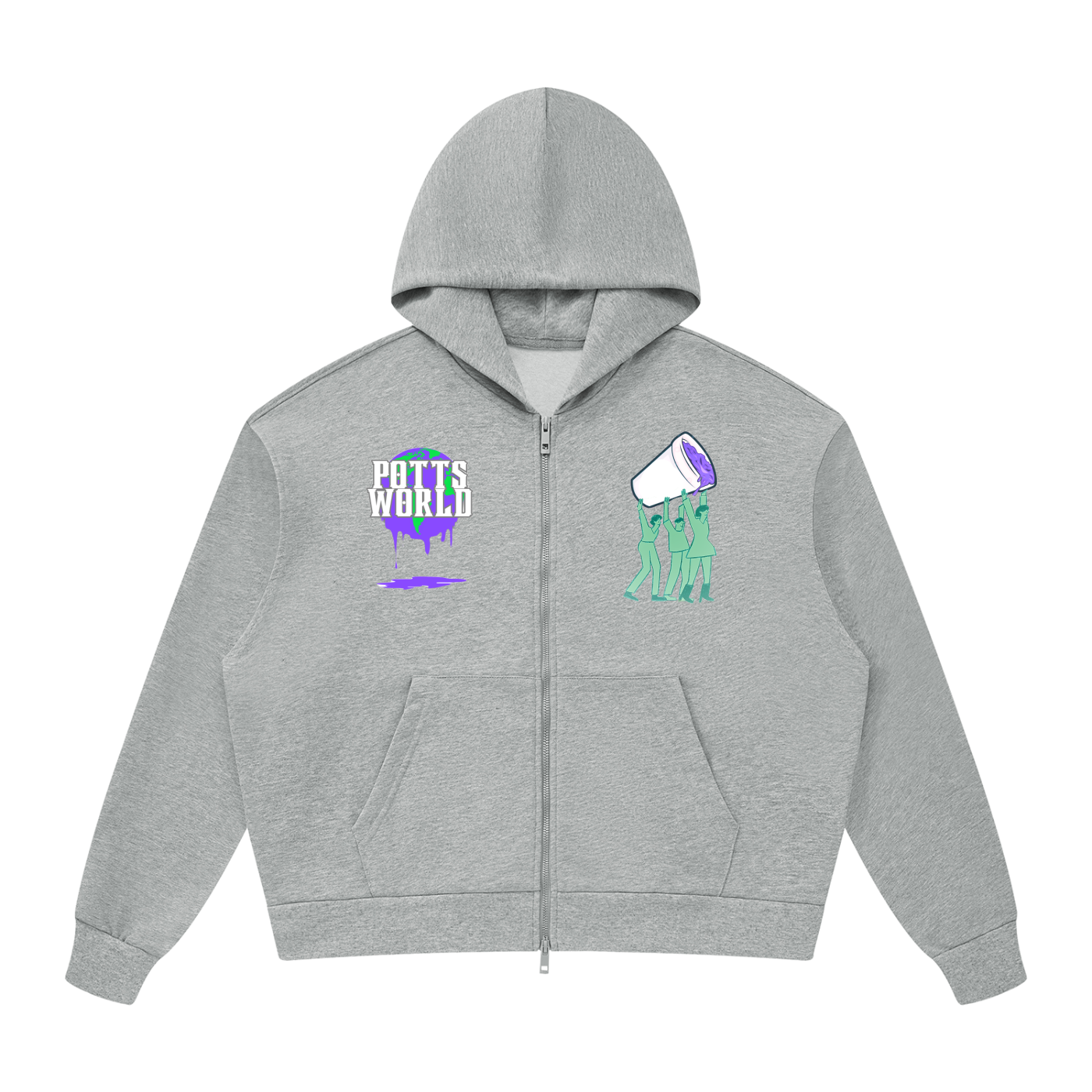 PW Unisex "LEAN"  Full Zip Hoodie