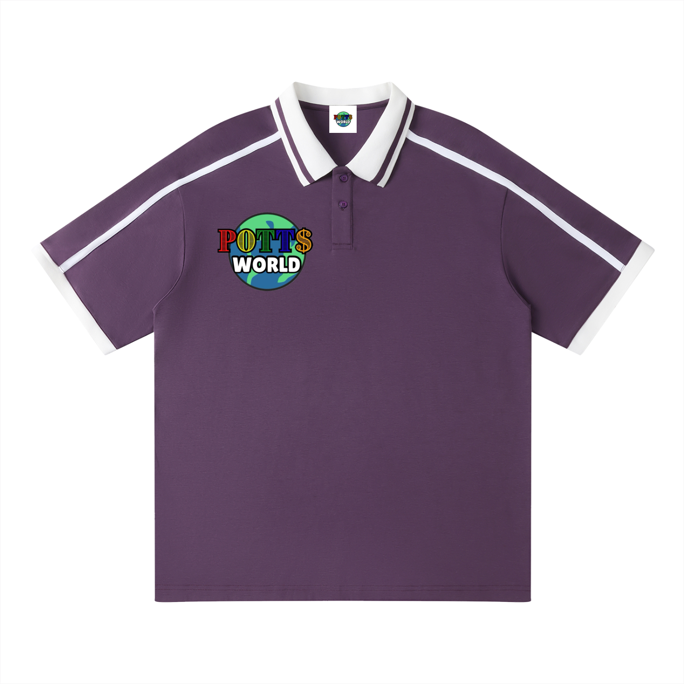 Unisex Contrast Piping Polo Shirt