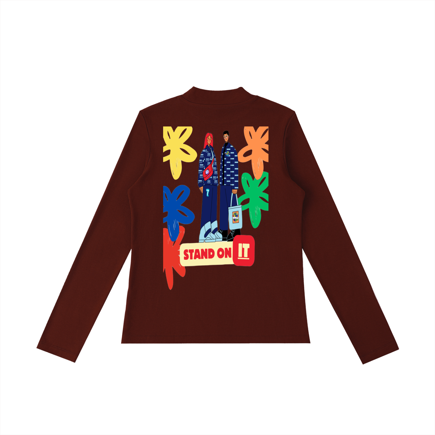Essential Mock Neck Long Sleeve T-Shirt