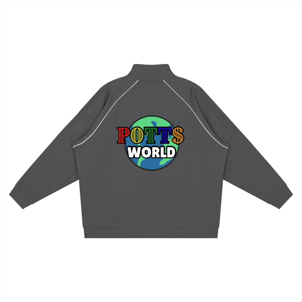 Reflection Striped Raglan Sleeve  Jacket